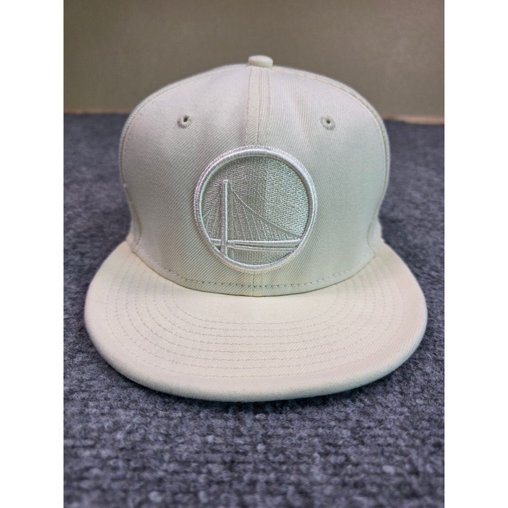Golden State Warriors New Era 9FIFTY Snapback Hat Mens OSFM Cream Stone Bridge